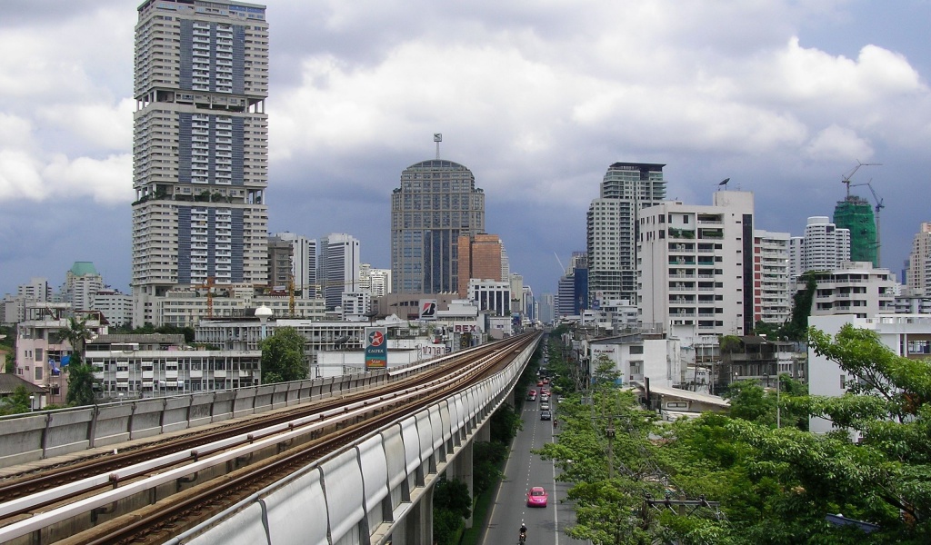 Bangkok Skytrain Bts Station Phrom Phong Vadhana Bangkok Thailand