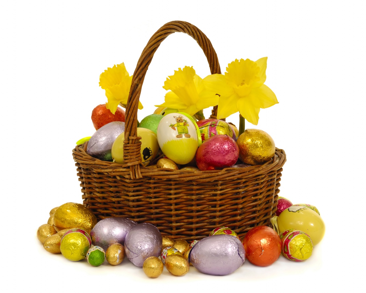 Basket With Easter Eggs