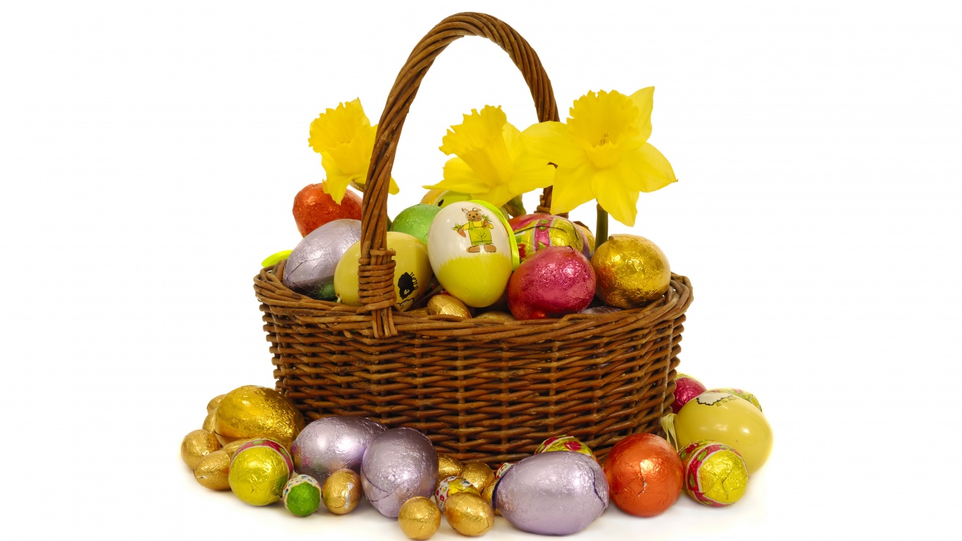 Basket With Easter Eggs