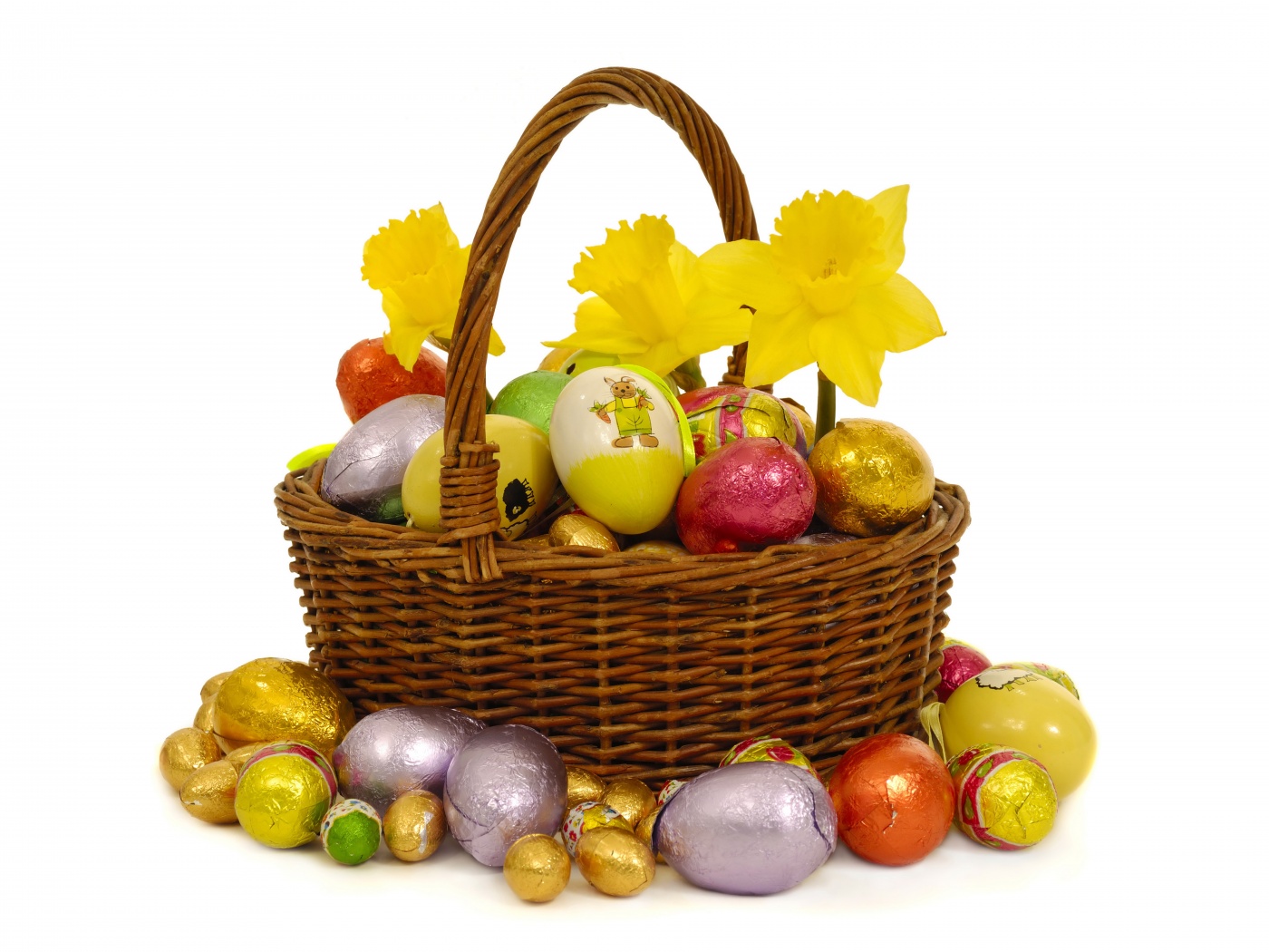 Basket With Easter Eggs