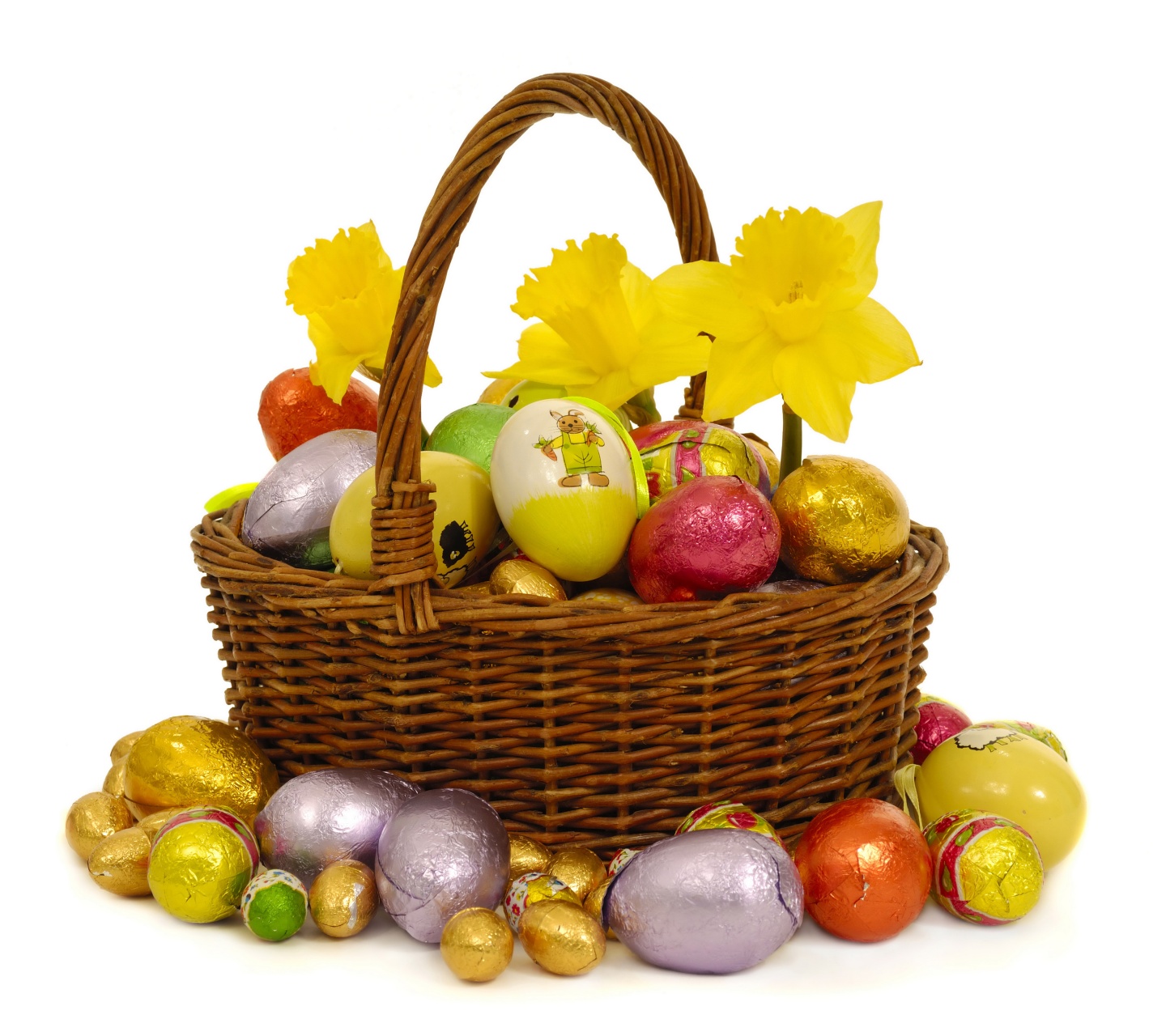 Basket With Easter Eggs