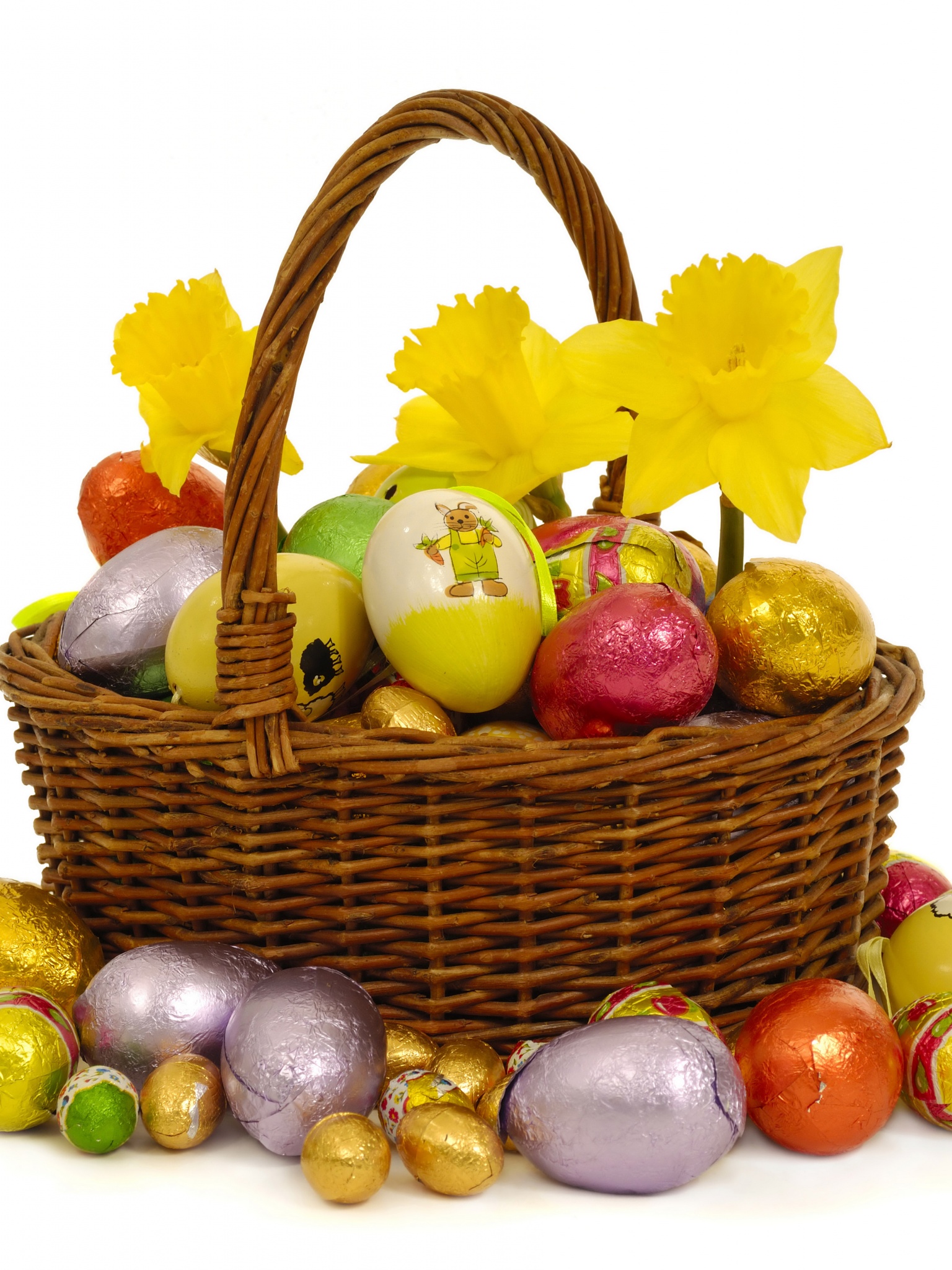 Basket With Easter Eggs