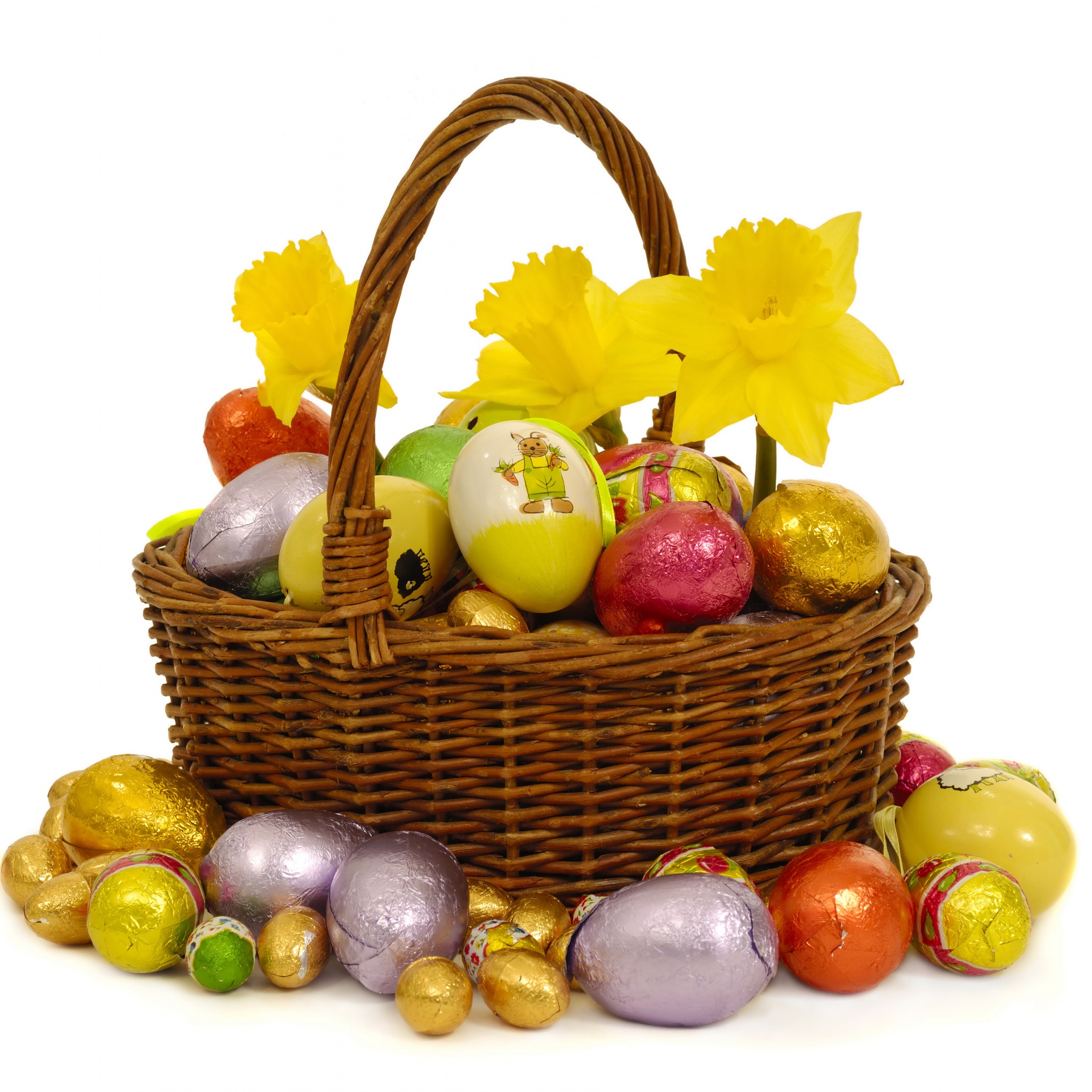 Basket With Easter Eggs