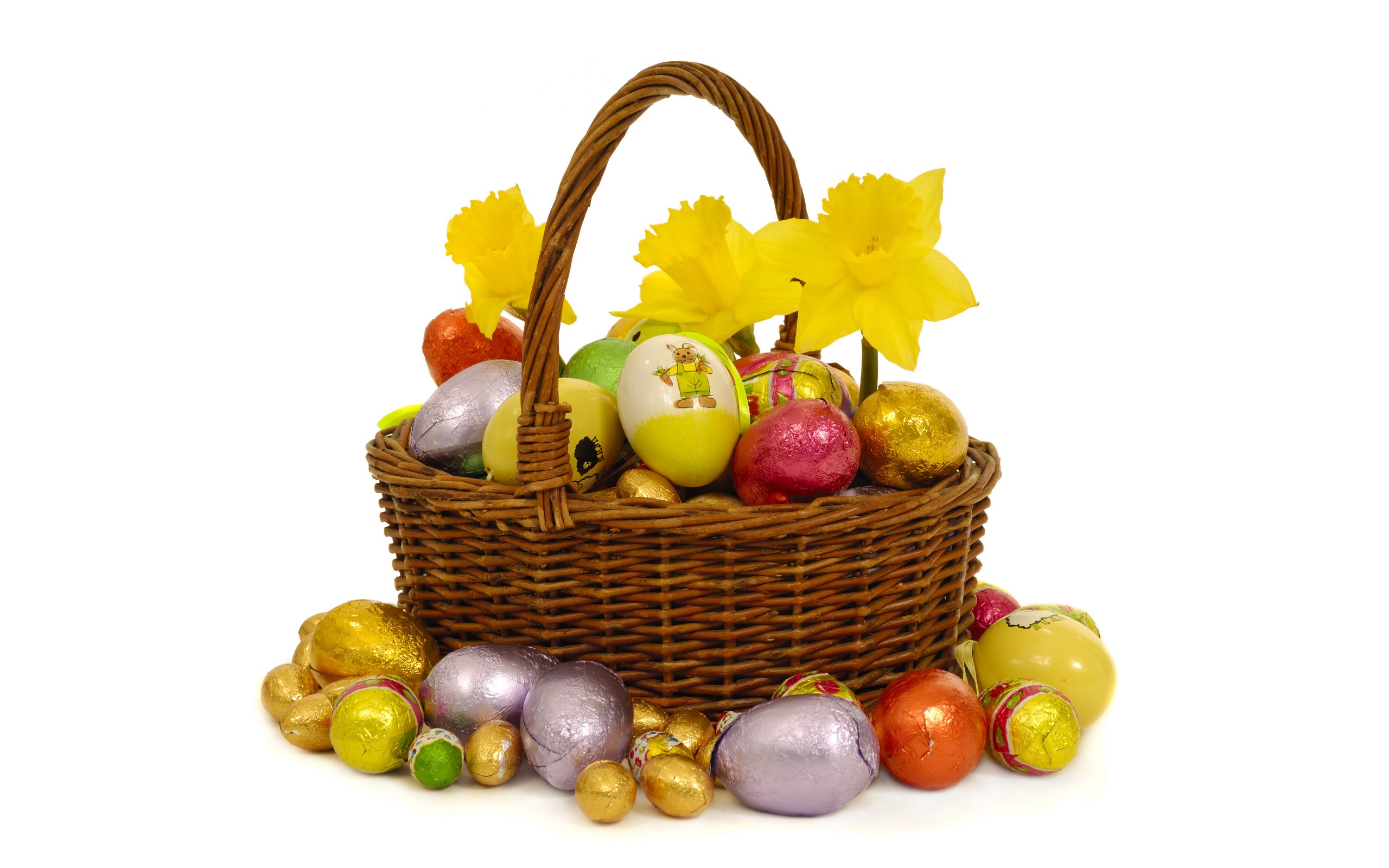 Basket With Easter Eggs