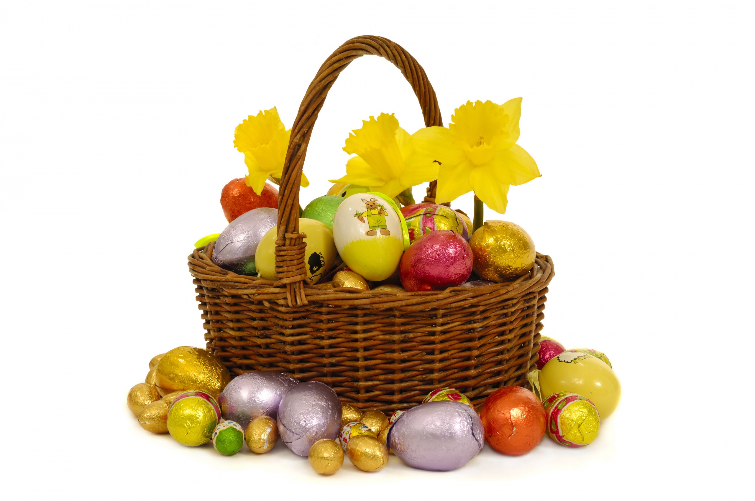 Basket With Easter Eggs