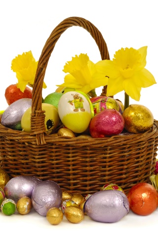 Basket With Easter Eggs