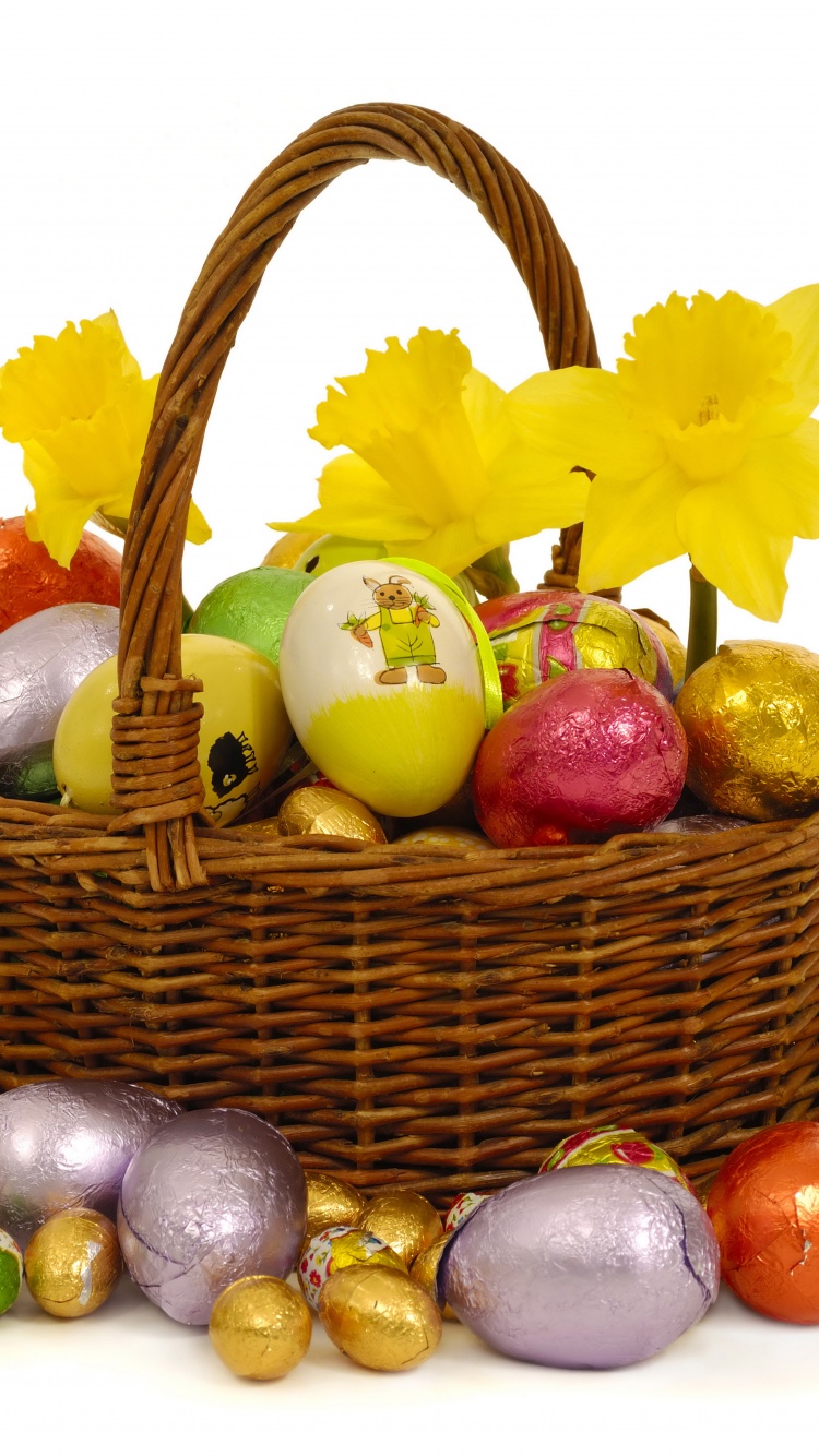 Basket With Easter Eggs