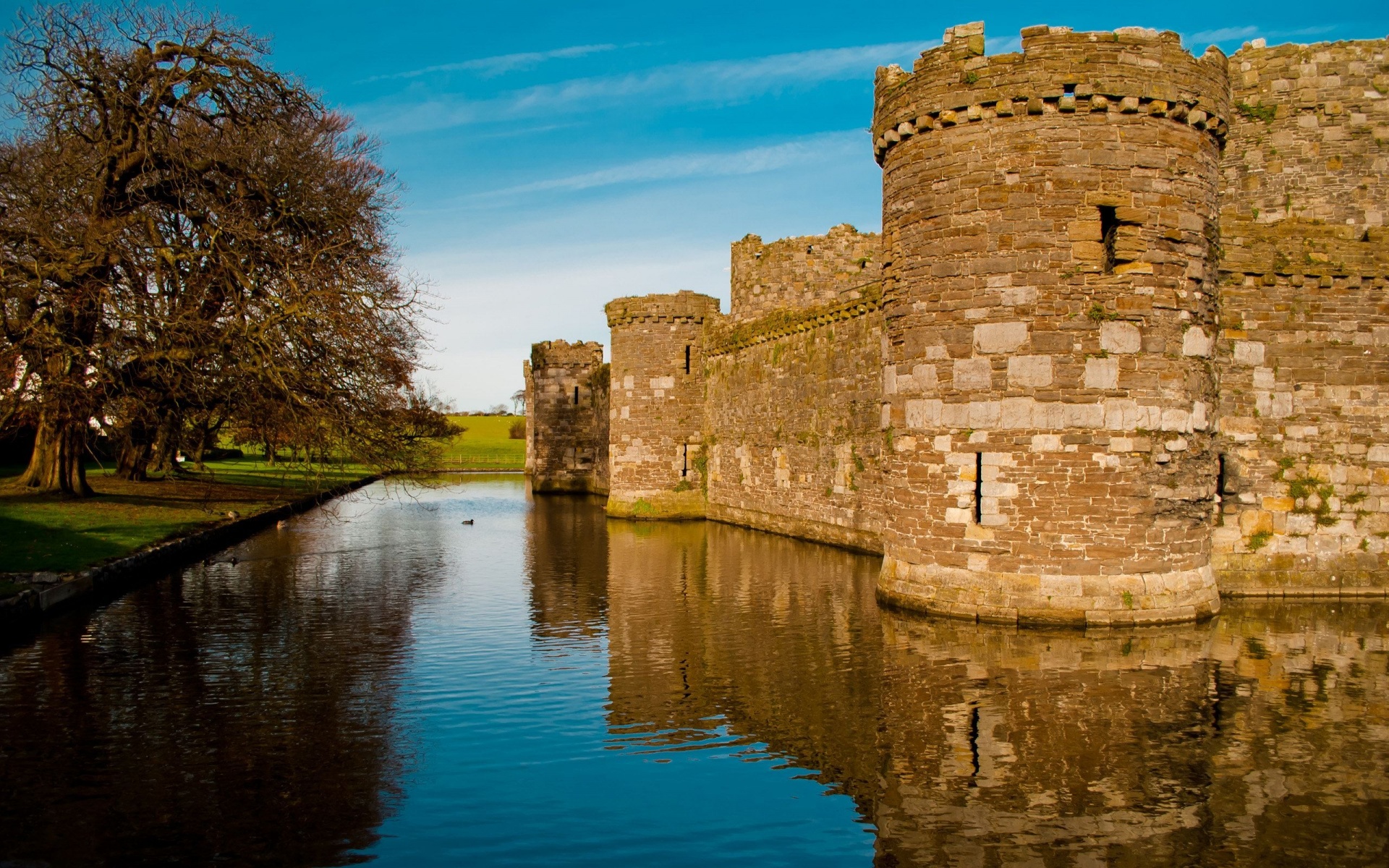 Beaumaris Castle Town Of The Same Name Wales Uk