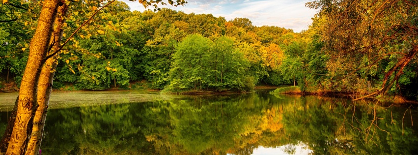 Beautiful Autumn Over The River