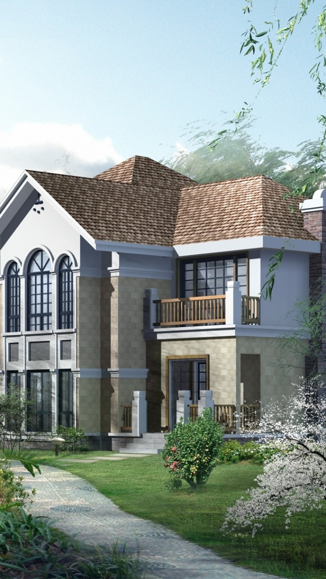 Beautiful House D Rendered Model