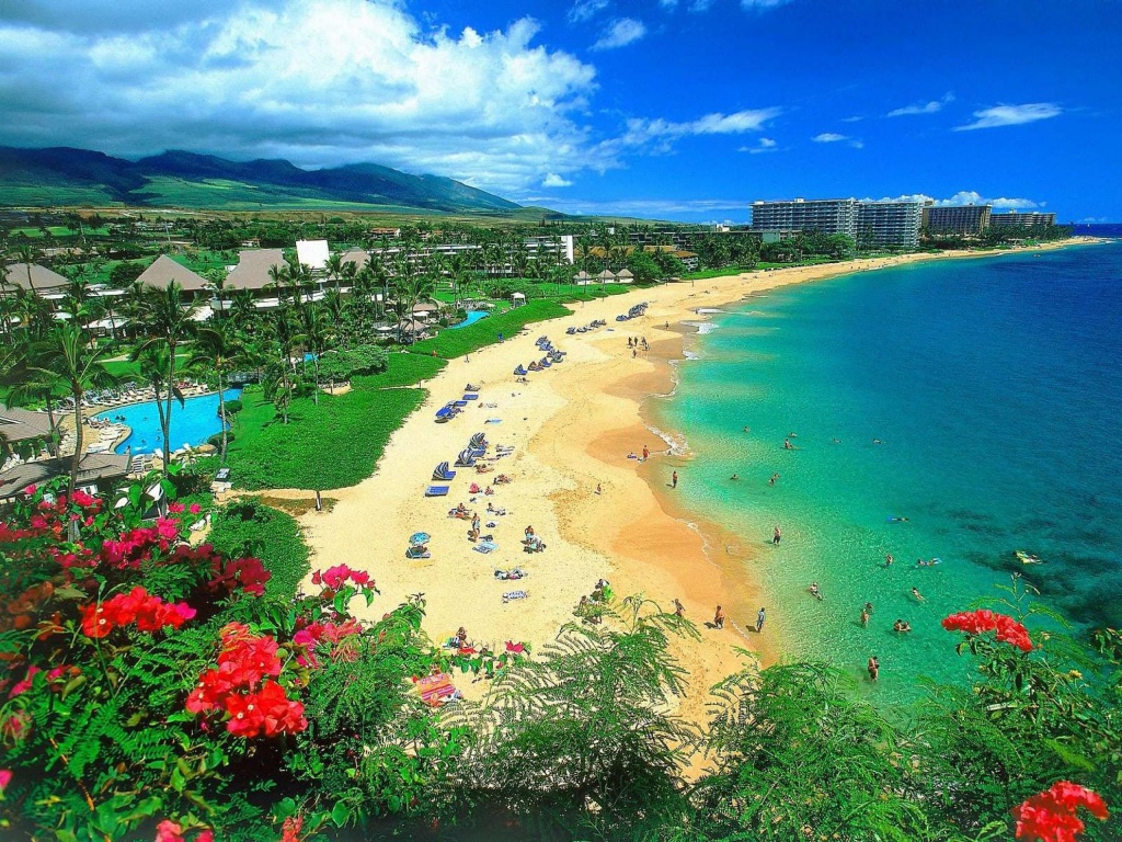 Beautiful Scenery Kaanapali Beach Maui Hawaii Archipelago United States World