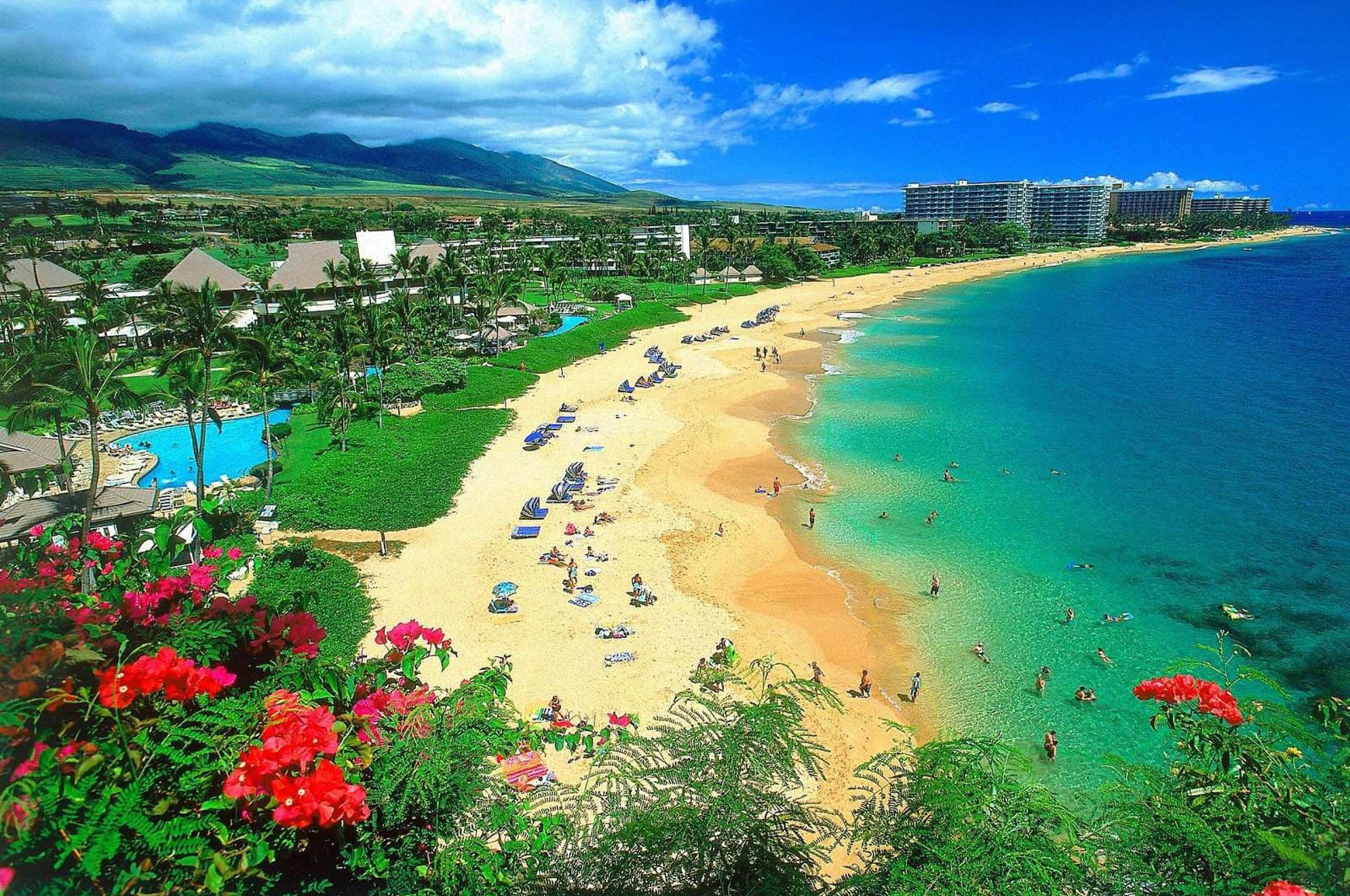 Beautiful Scenery Kaanapali Beach Maui Hawaii Archipelago United States World