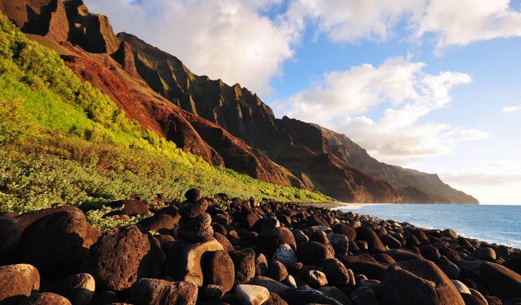 Beautiful Scenery Kauai Na Pali Coast Tropical Island Hawaii United States World