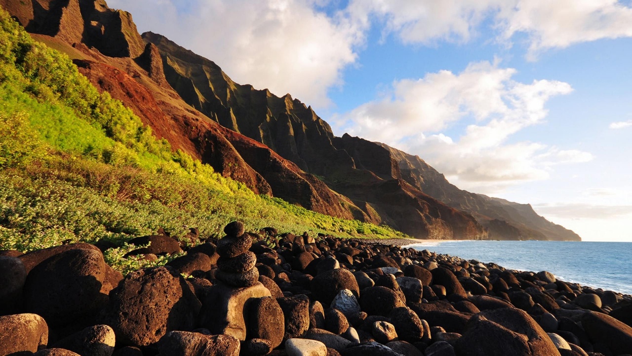 Beautiful Scenery Kauai Na Pali Coast Tropical Island Hawaii United States World