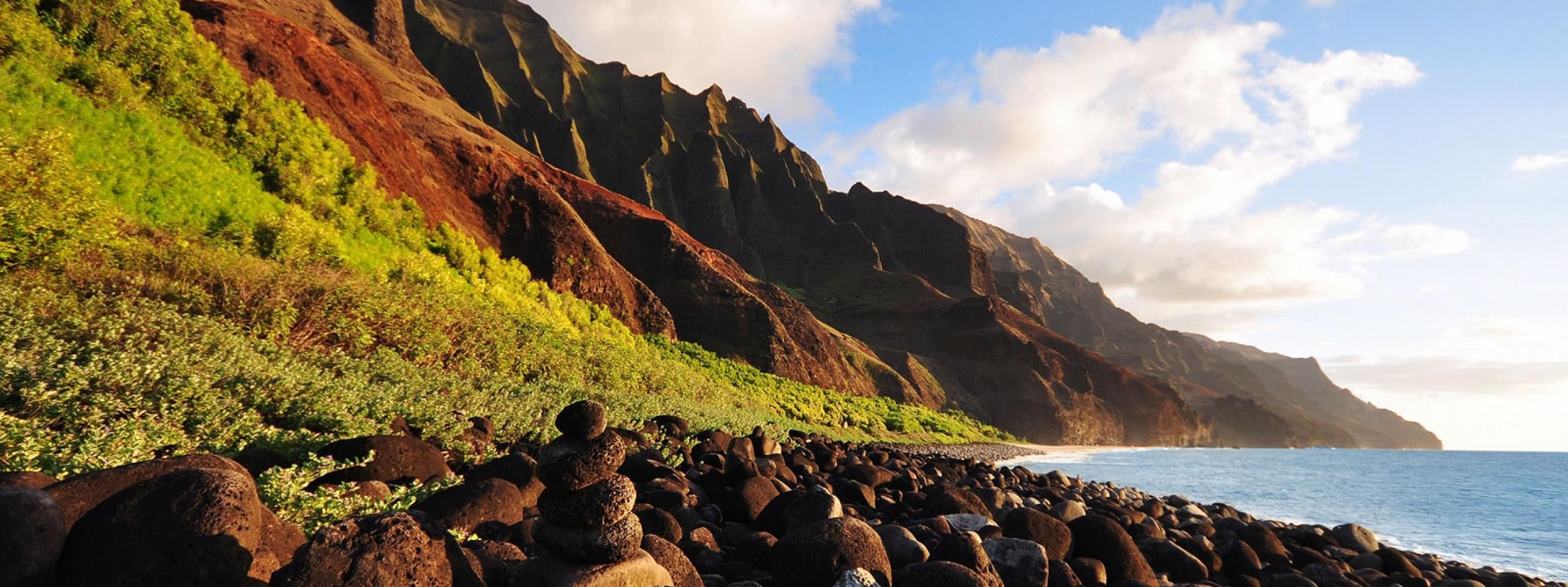 Beautiful Scenery Kauai Na Pali Coast Tropical Island Hawaii United States World