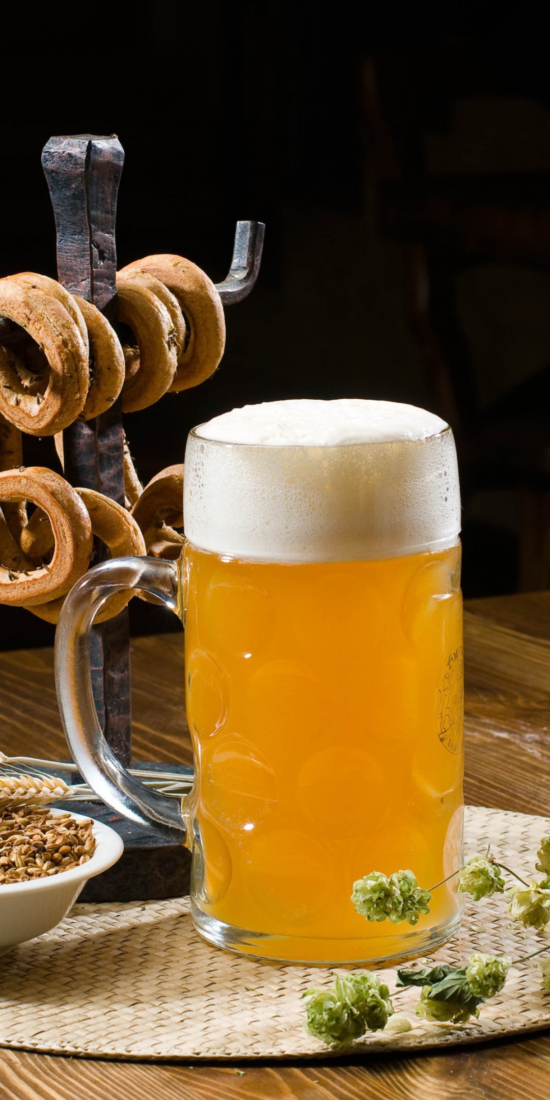 Beer Pint And Pretzels