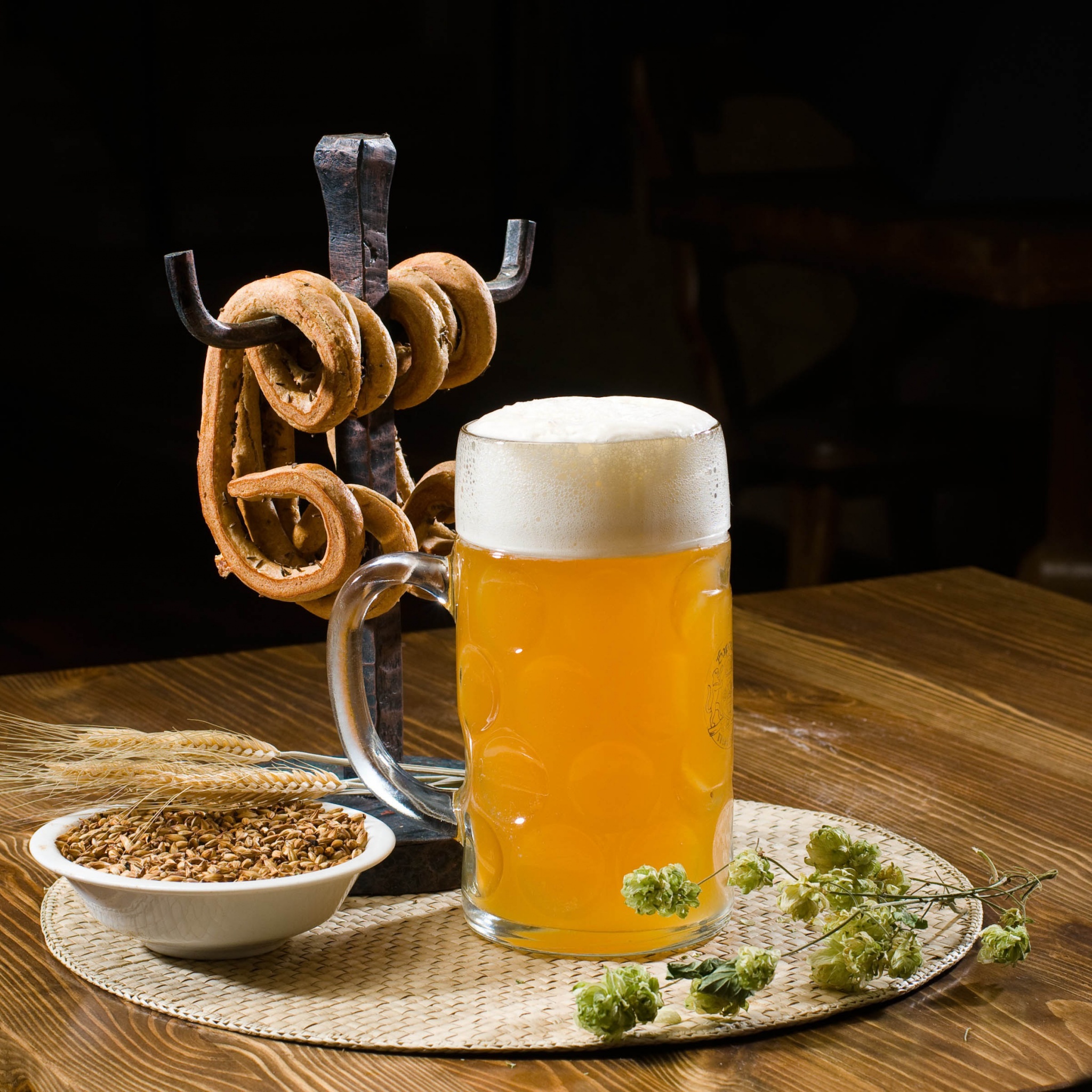 Beer Pint And Pretzels