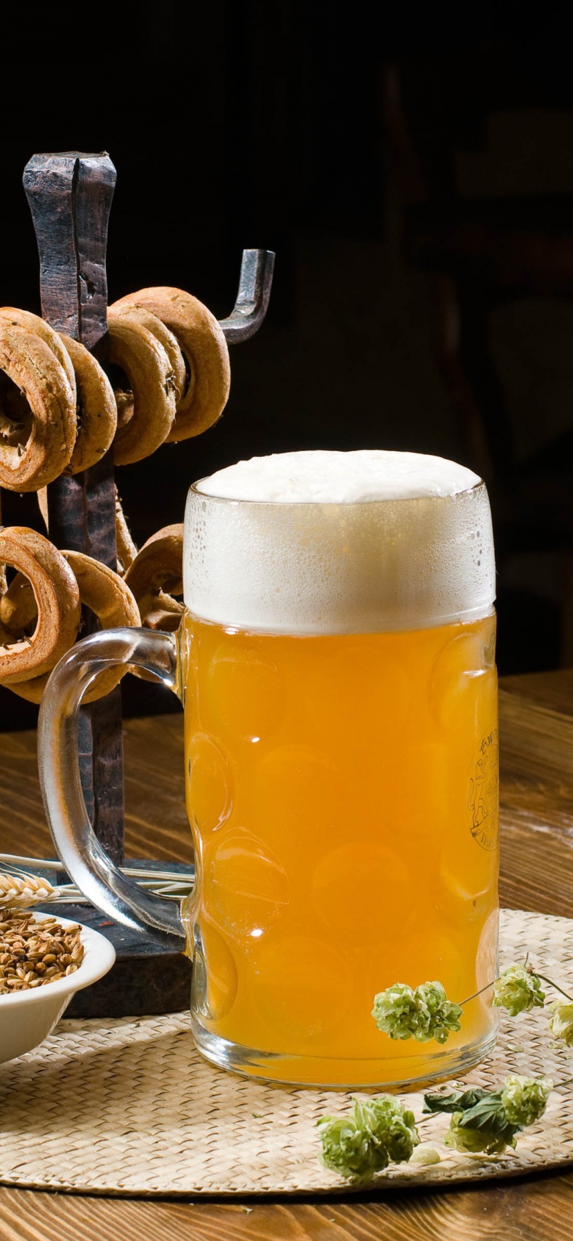 Beer Pint And Pretzels