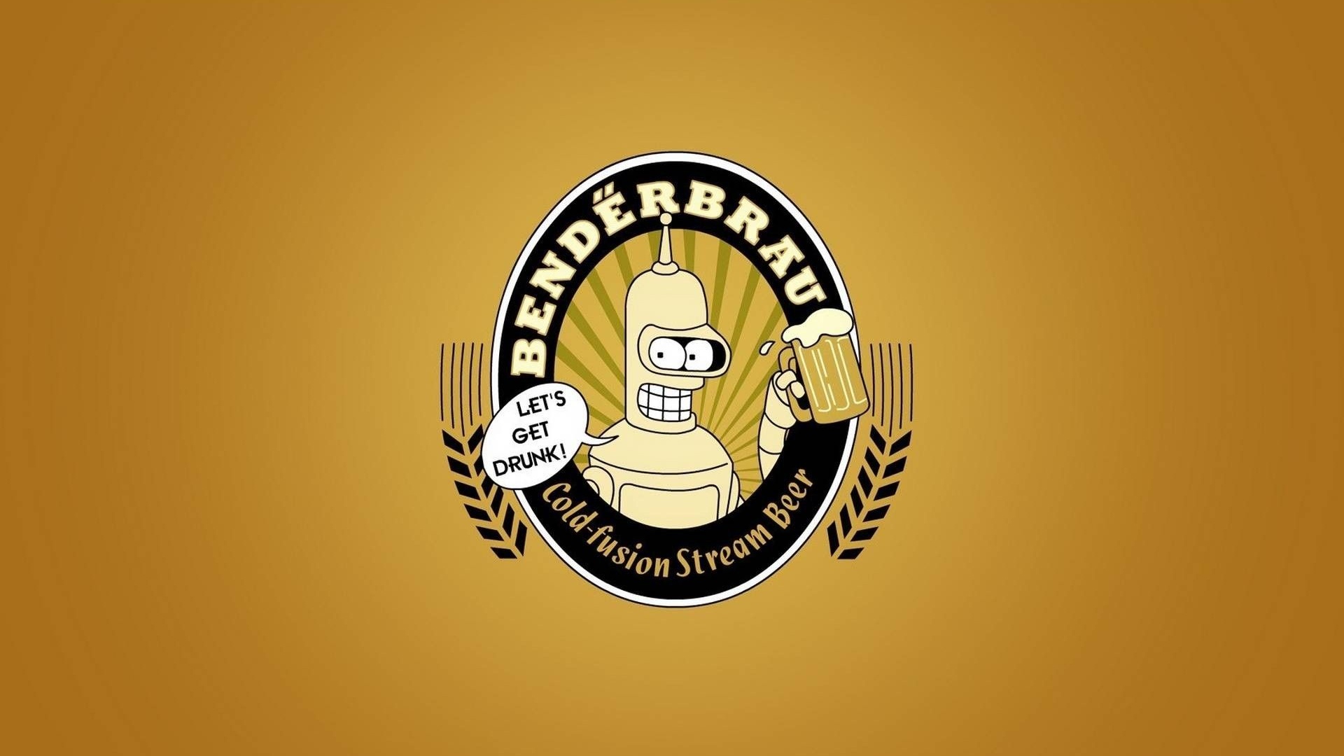 Beers Futurama Bender Minimalistic Funny