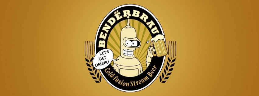 Beers Futurama Bender Minimalistic Funny