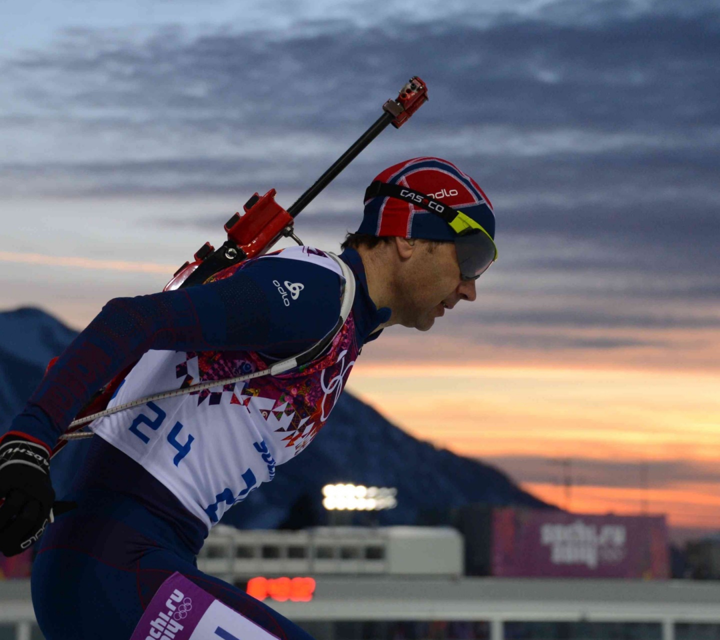 Biathlete On The Track In Sochi 2014