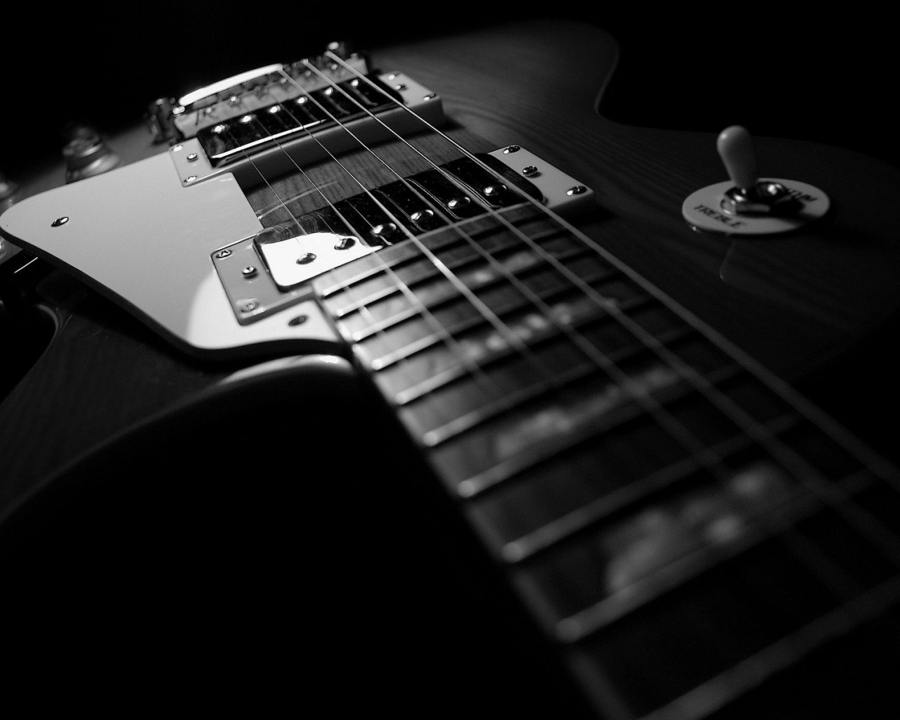 Black And White Guitar