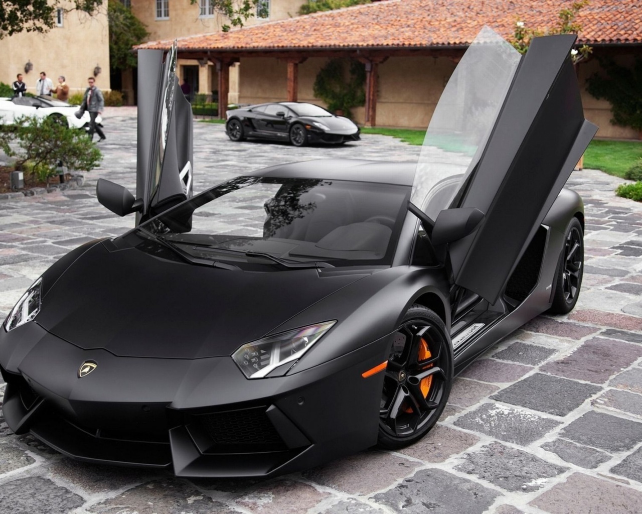 Black Lamborghini Aventador