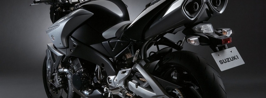 Black Silver Suzuki Moto Motorbikes