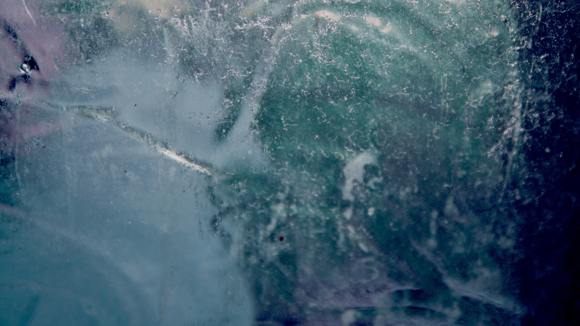 Blue Green Dark Pastel Wavy Dirty Window Glass Texture