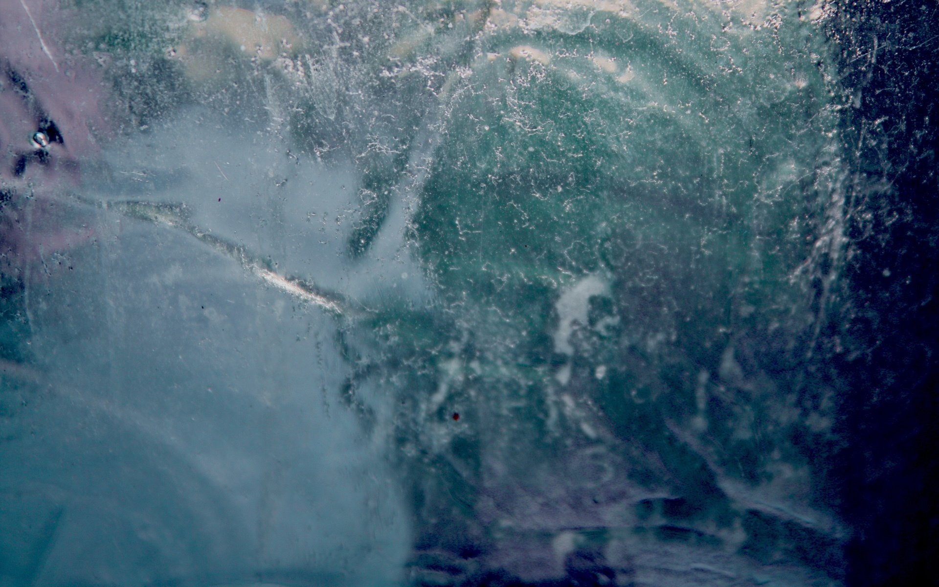 Blue Green Dark Pastel Wavy Dirty Window Glass Texture