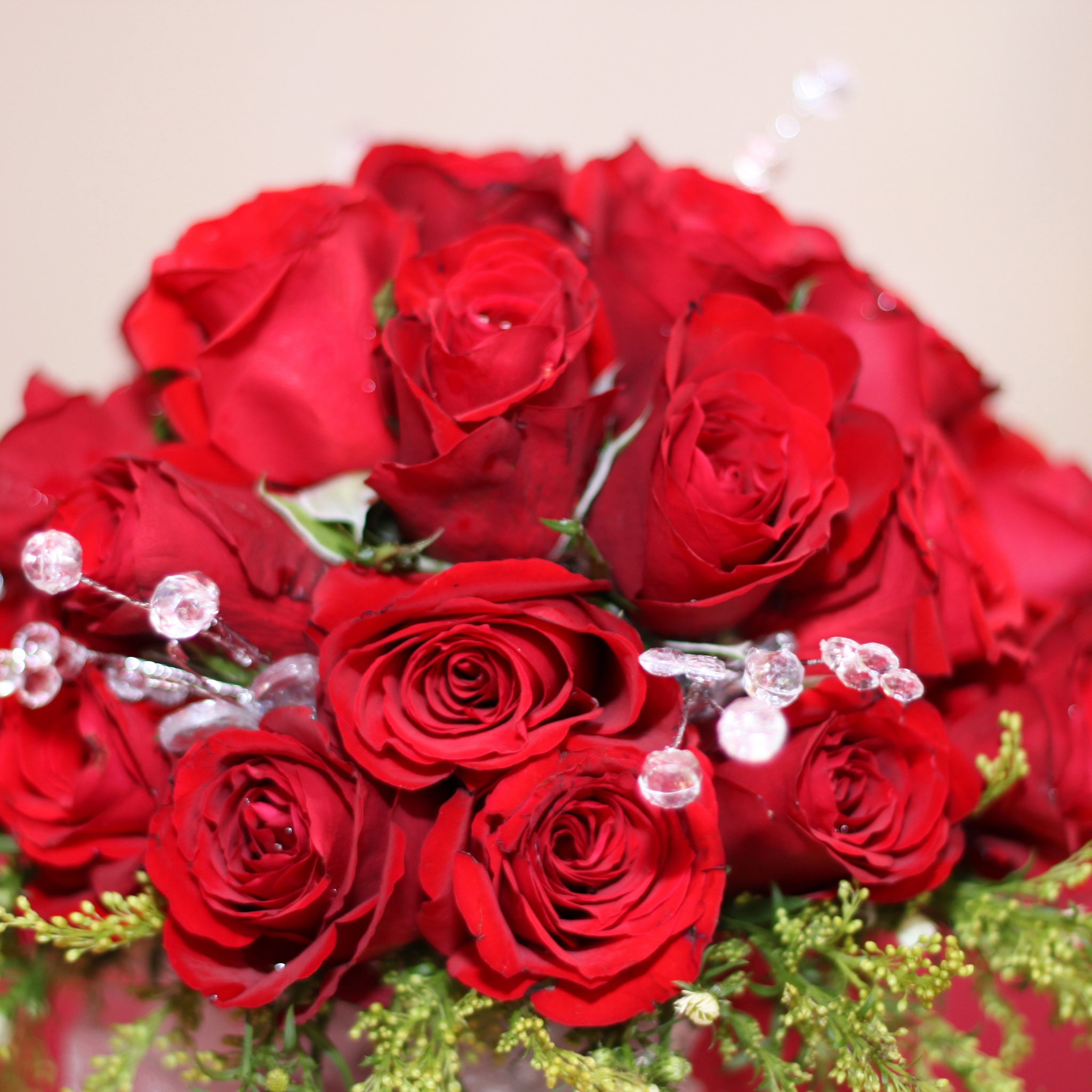 Bouquet Of Red Roses On 8 March