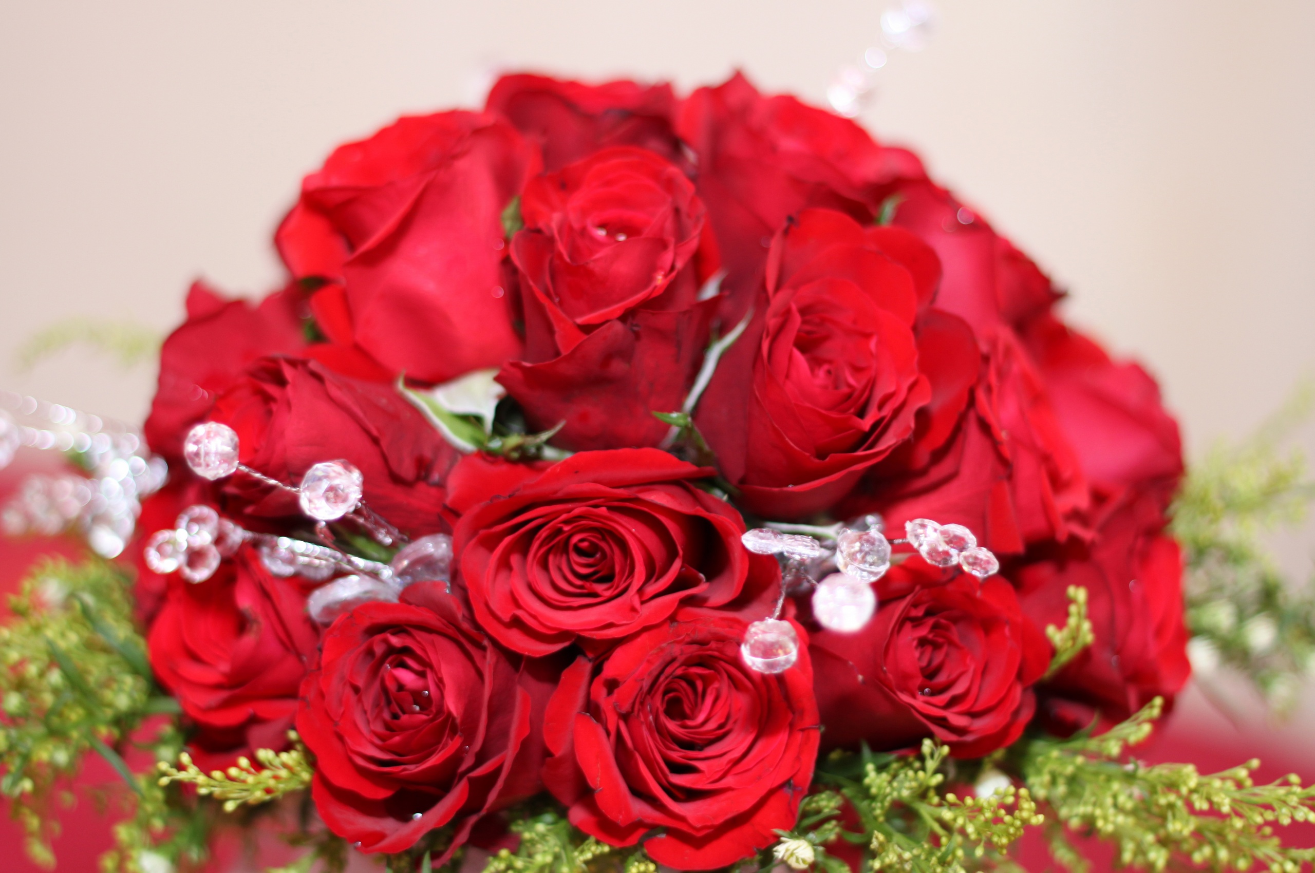 Bouquet Of Red Roses On 8 March