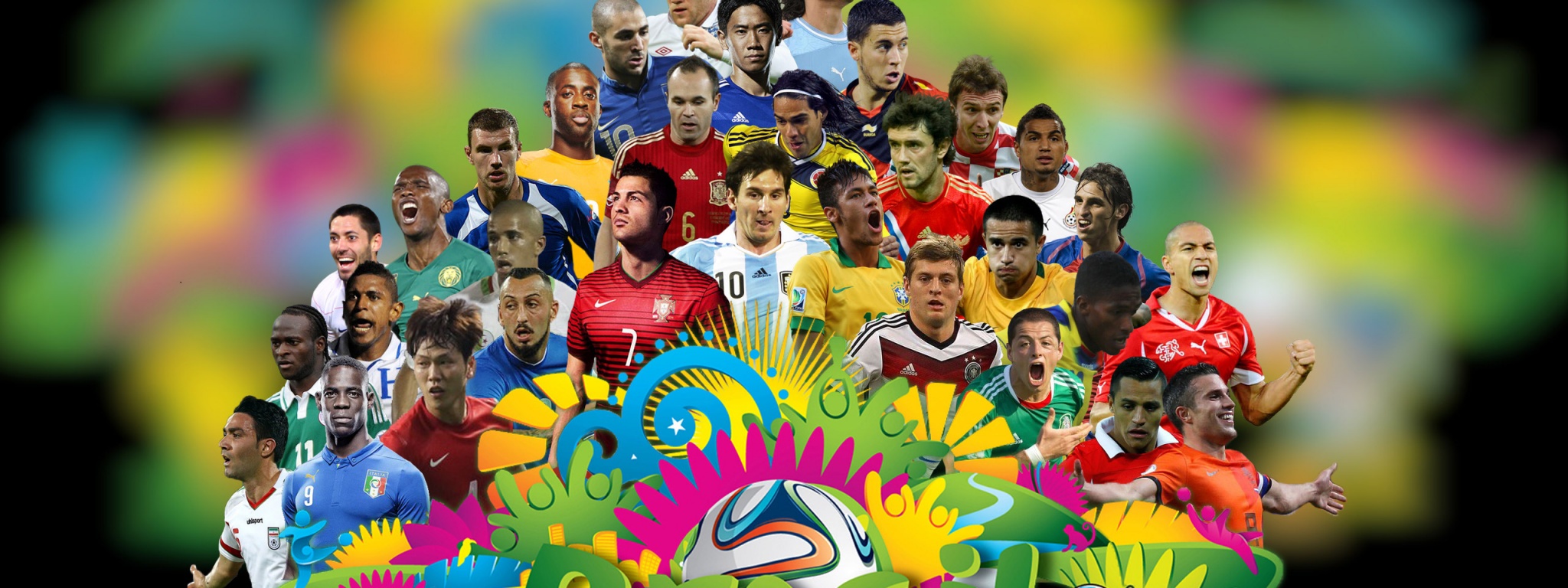 Brazil 2014 World Cup Football Stars