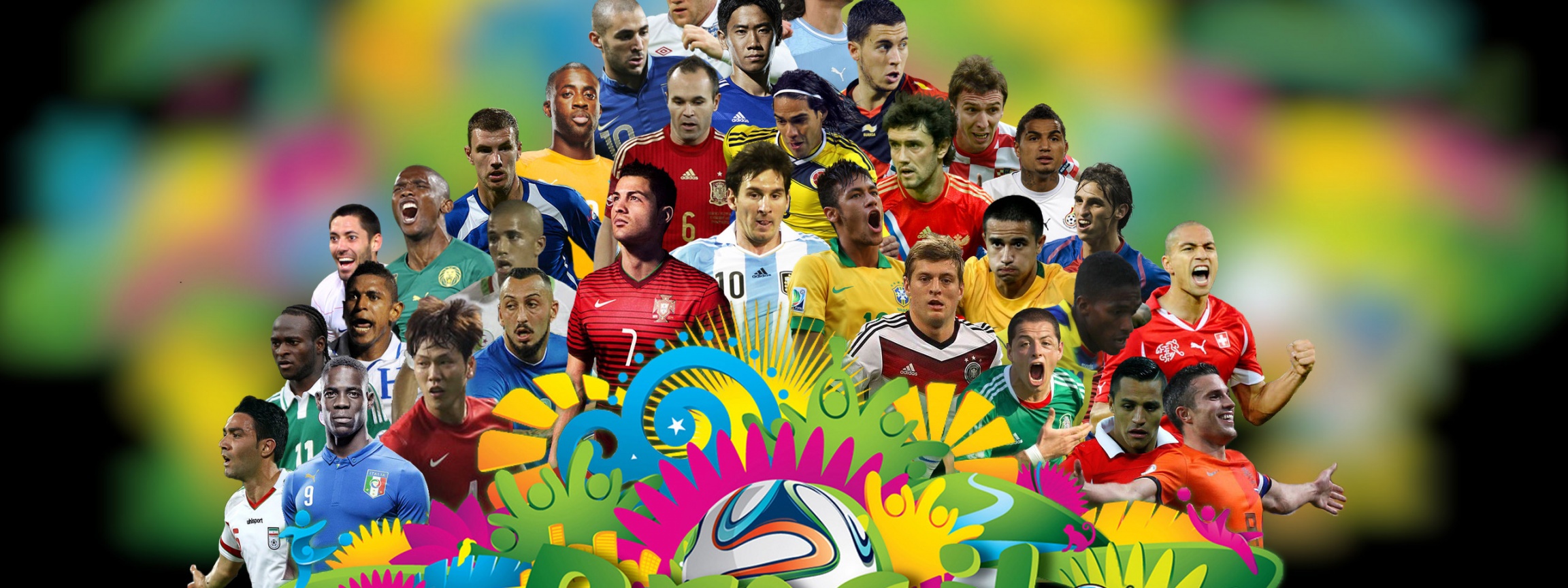 Brazil 2014 World Cup Football Stars