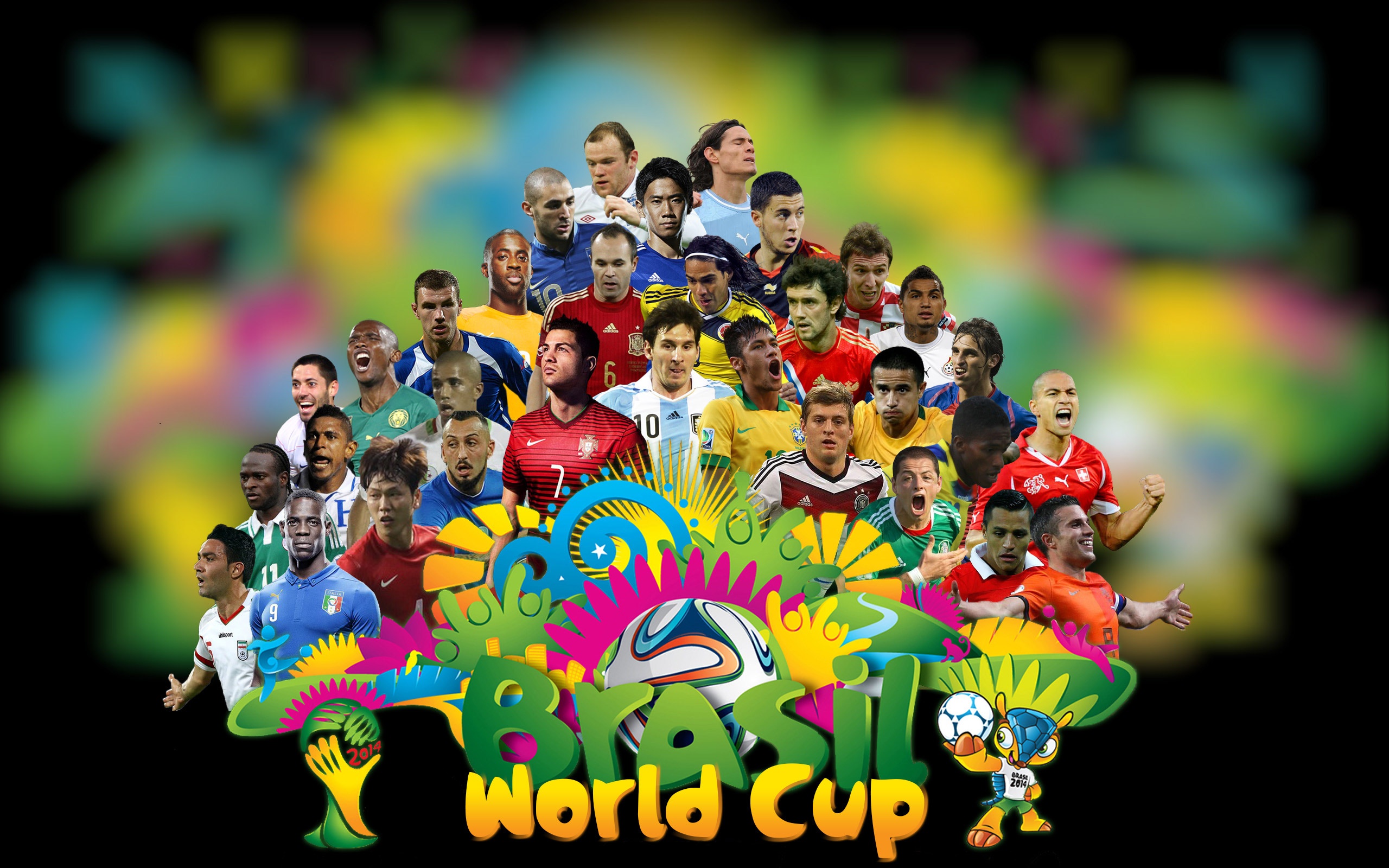 Brazil 2014 World Cup Football Stars