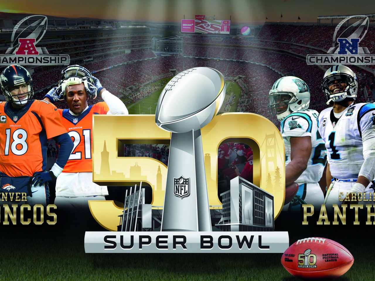 Broncos Vs Panthers Super Bowl 50