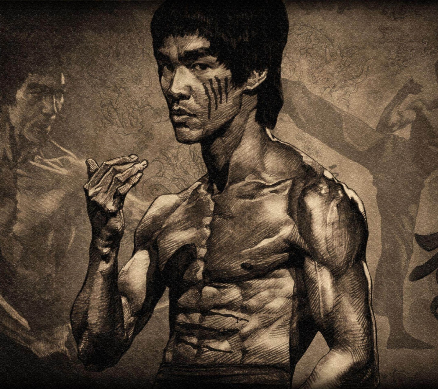 Bruce Lee Actor Male A Torso Muscles