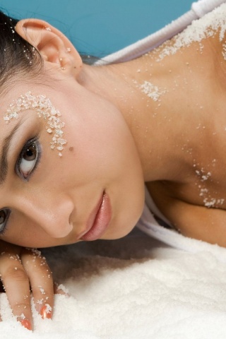 Brunette Eyes Glamor Person Snow Make Up