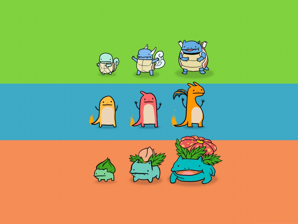 Bulbasaur Charmander And Squirtle