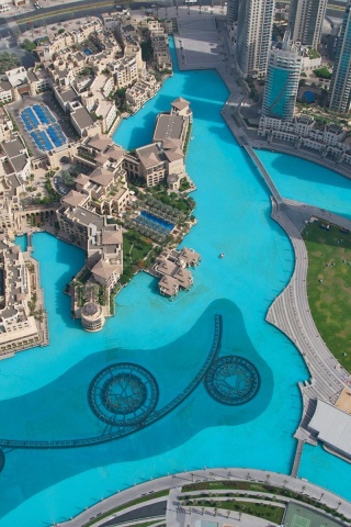 Burj Khalifa Dubai Uae Water Pool