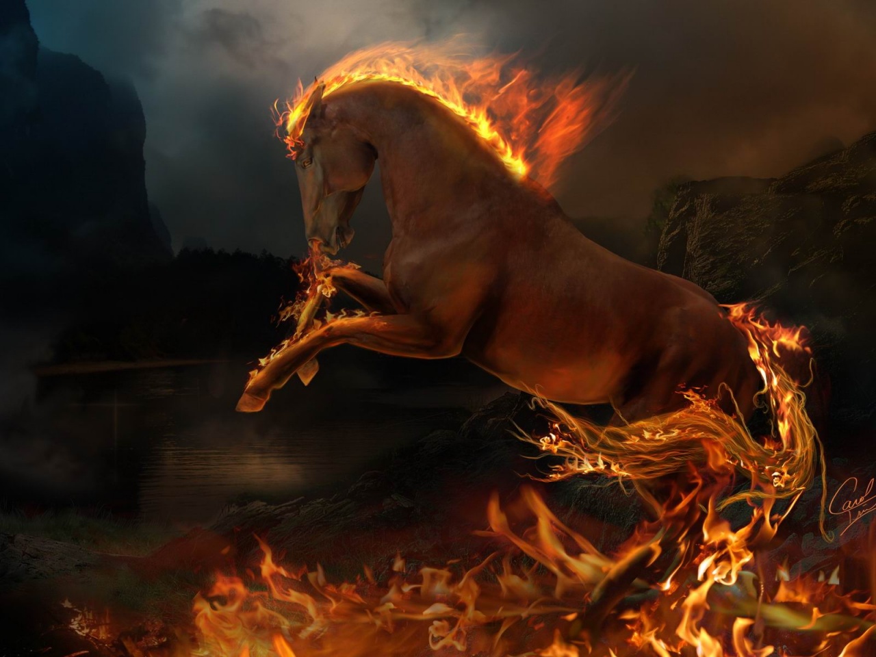 Burning Horse