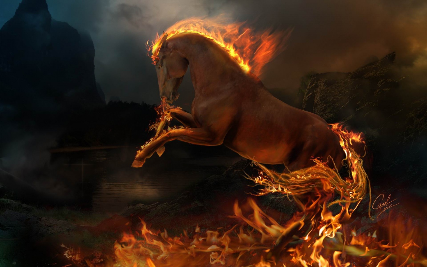 Burning Horse