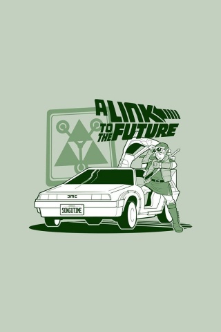 Cartoons Link Cars Comics Funny Back To The Future The Legend Of Zelda Spoof Doc Brown Marty Mcfly Legend Of Zelda Delorean Dmc 12