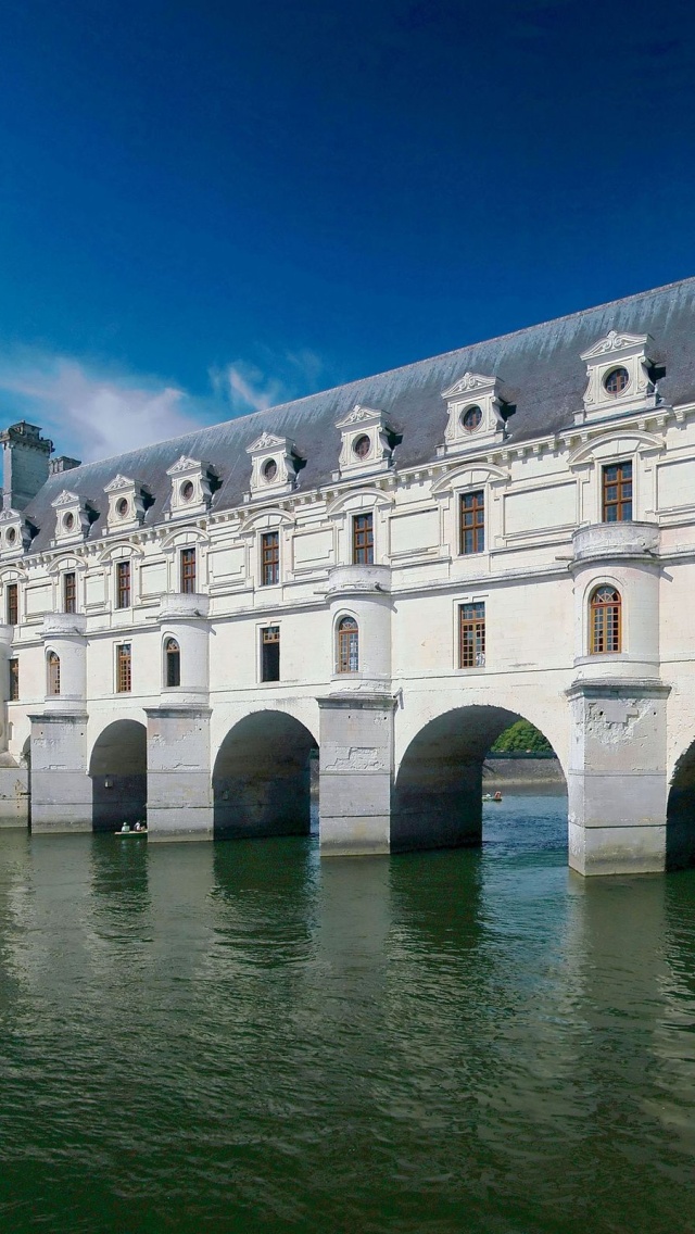 Castle Lake River France Chateau De Chenonceau