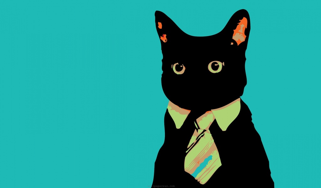 Cats Animals Vector Tie Business Business Cat