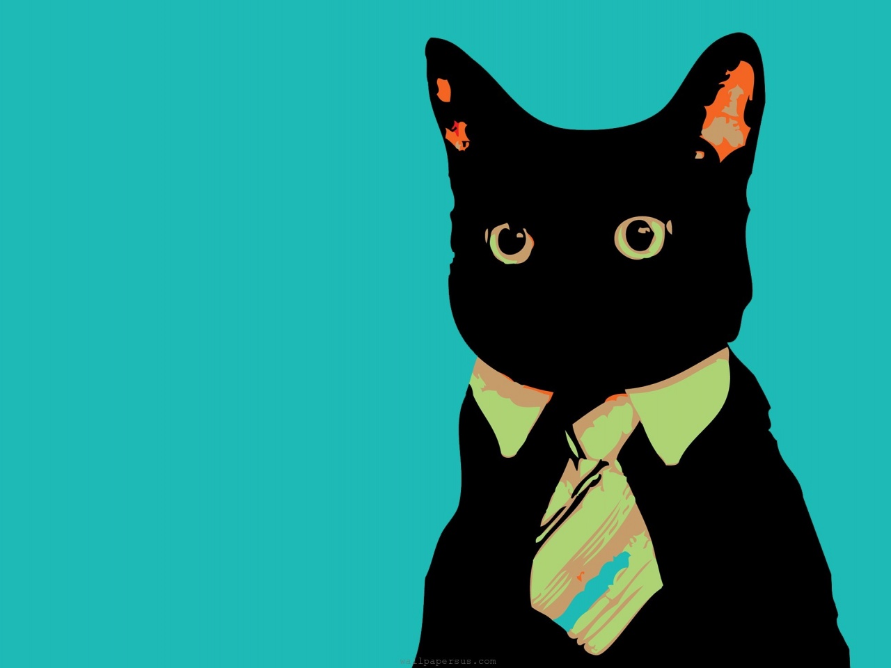 Cats Animals Vector Tie Business Business Cat