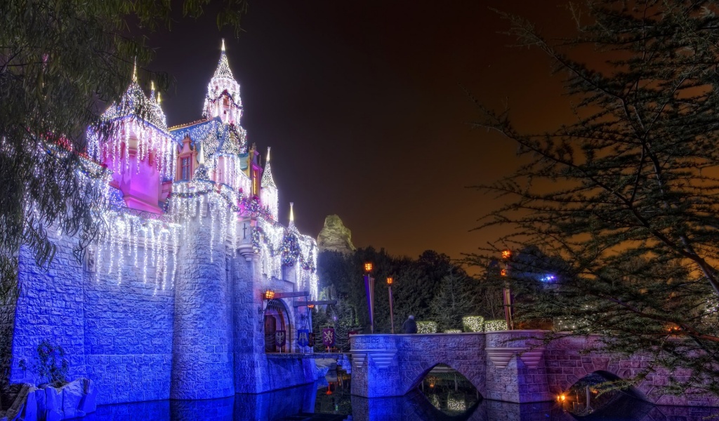 Christmas Castle Disneyland Walt Disney