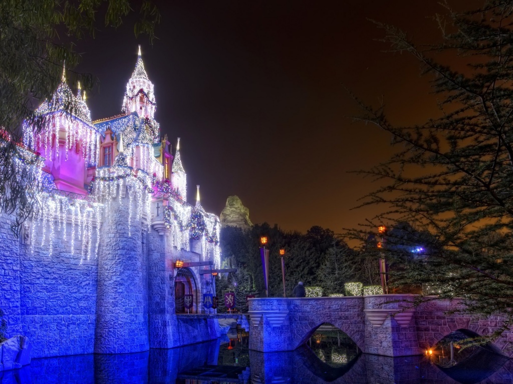 Christmas Castle Disneyland Walt Disney