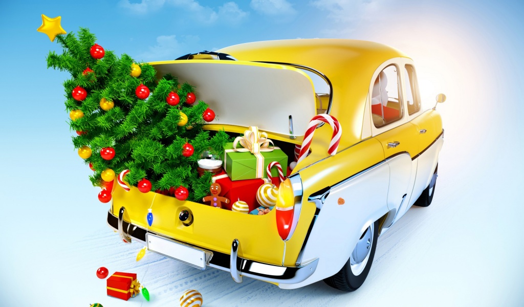 Christmas Gifts In Trunk Of Car