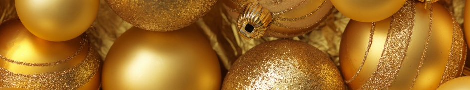 Christmas New Year Balls Gold Color